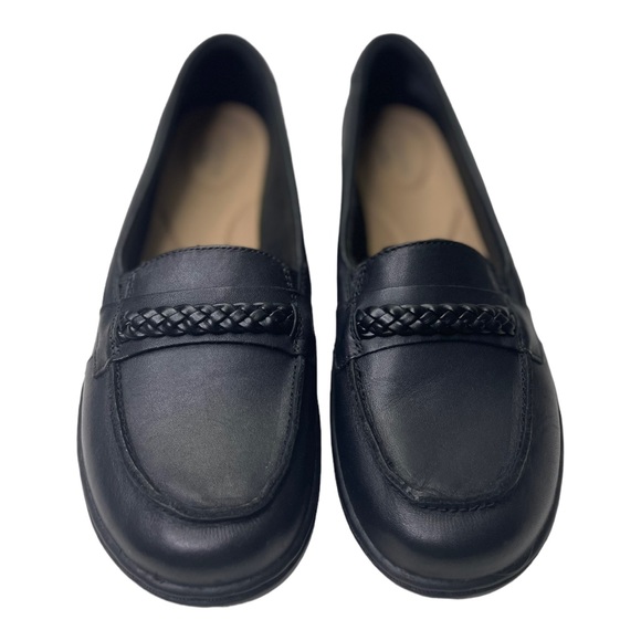 Clarks Shoes Nwt Collection By Clarks Womens Black Leather Loafers